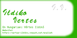 ildiko vertes business card