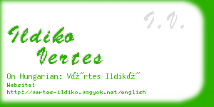 ildiko vertes business card